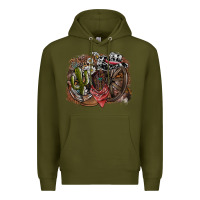 Army Green western Premium Hoodie - SublimationCraftShop