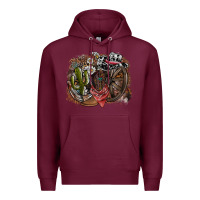 Burgundy western Premium Hoodie - SublimationCraftShop