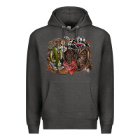 Charcoal Heather western Premium Hoodie - SublimationCraftShop