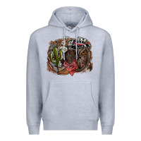 Heather Grey western Premium Hoodie - SublimationCraftShop