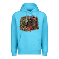 Ocean Blue western Premium Hoodie - SublimationCraftShop