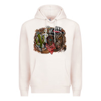 Pale Pink western Premium Hoodie - SublimationCraftShop