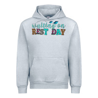 Heather Grey waiting on rest day Urban Hoodie - HRA Design Shop