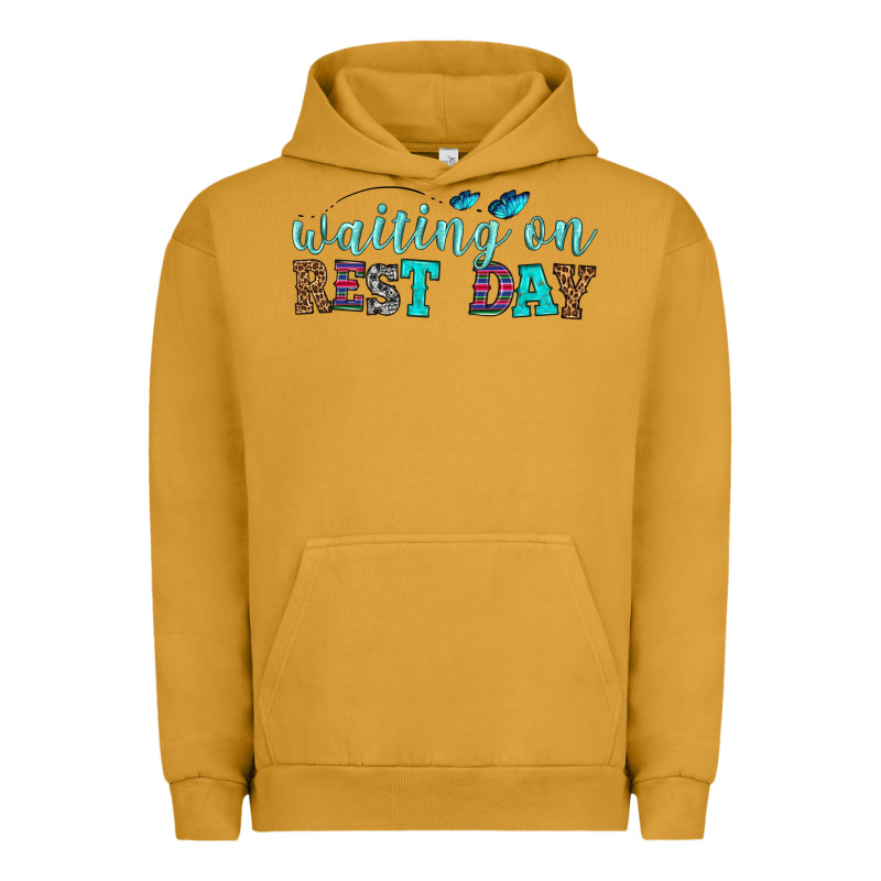 Waiting On Rest Day Urban Hoodie by HRA Design Shop | Teevron