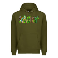 Army Green Love horseshoe St. Patrick's Day Premium Hoodie - Neo Western