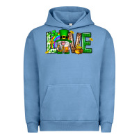Pigment Pebble Blue Love st. patricks day Urban Hoodie - Neo Western
