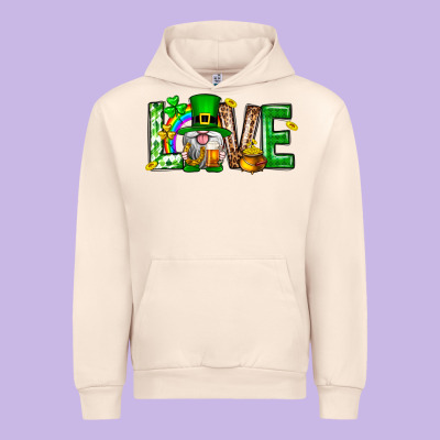Love St. Patricks Day Urban Hoodie Designed By Neo Western