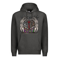 Charcoal Heather bad witch club Premium Hoodie - CowhideDigitalArt