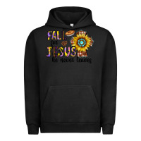 Pigment Black fall for jesus he never leaves Urban Hoodie - CowhideDigitalArt