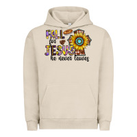 Pigment French Oak fall for jesus he never leaves Urban Hoodie - CowhideDigitalArt