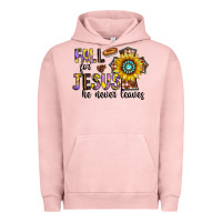 Pigment Salmon fall for jesus he never leaves Urban Hoodie - CowhideDigitalArt
