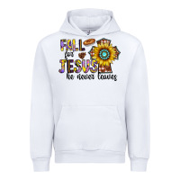 White fall for jesus he never leaves Urban Hoodie - CowhideDigitalArt