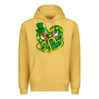 Antique Gold St. Patrick's Day lucky heart Premium Hoodie - Neo Western