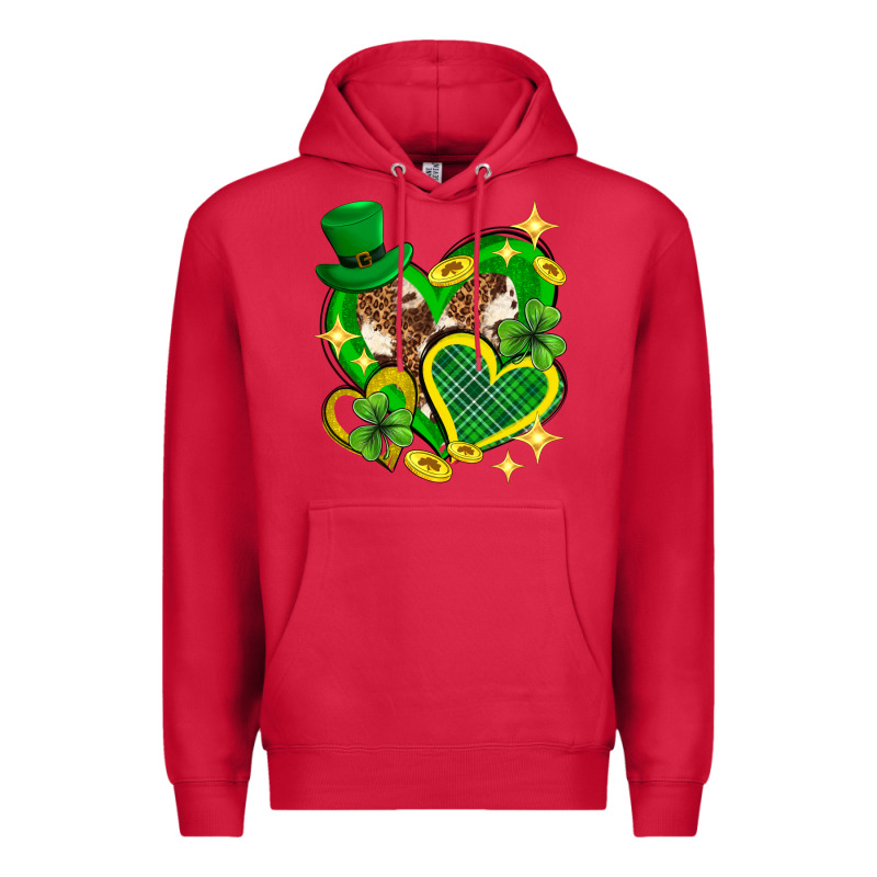 St. Patrick's Day Lucky Heart Premium Hoodie by Neo Western | Teevron