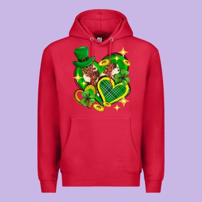 St. Patrick's Day Lucky Heart Premium Hoodie Designed By Neo Western