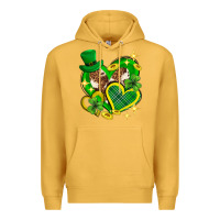 Mustard St. Patrick's Day lucky heart Premium Hoodie - Neo Western