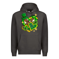 Smoke St. Patrick's Day lucky heart Premium Hoodie - Neo Western