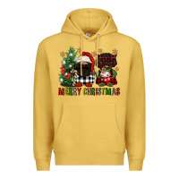 Antique Gold merry christmas buffalo afro gnomies Premium Hoodie - FaDigitalArtStudio