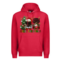 Cardinal merry christmas buffalo afro gnomies Premium Hoodie - FaDigitalArtStudio