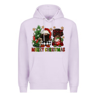 Lilac merry christmas buffalo afro gnomies Premium Hoodie - FaDigitalArtStudio