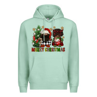 Seafoam merry christmas buffalo afro gnomies Premium Hoodie - FaDigitalArtStudio