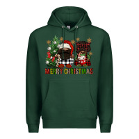Sports Green merry christmas buffalo afro gnomies Premium Hoodie - FaDigitalArtStudio