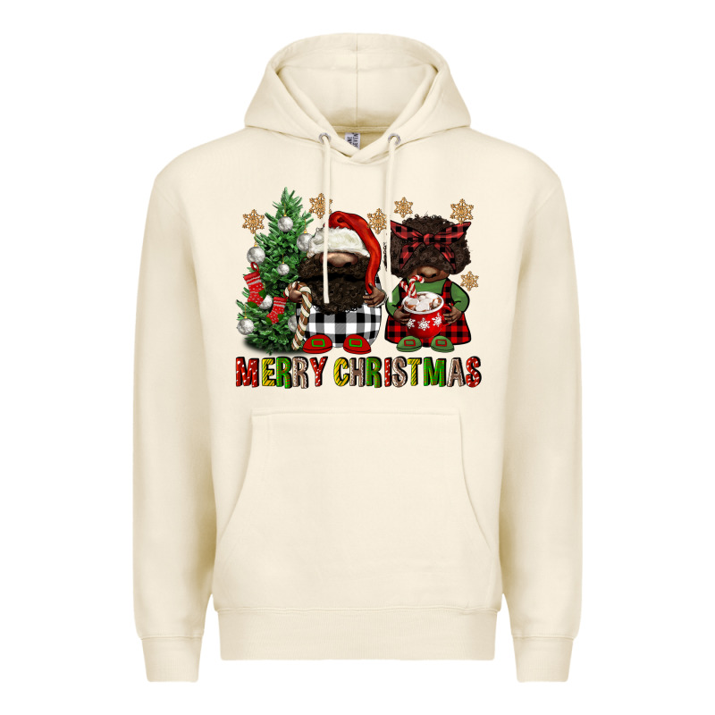 Merry Christmas Buffalo Afro Gnomies Premium Hoodie by FaDigitalArtStudio | Teevron