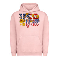 Pigment Salmon usa y all Urban Hoodie - HRA Design Shop