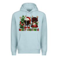 Blue Mist merry christmas buffalo afro gnomies Premium Hoodie - FaDigitalArtStudio