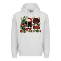 Dove Grey merry christmas buffalo afro gnomies Premium Hoodie - FaDigitalArtStudio