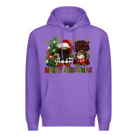 Purple merry christmas buffalo afro gnomies Premium Hoodie - FaDigitalArtStudio