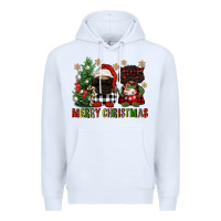 White merry christmas buffalo afro gnomies Premium Hoodie - FaDigitalArtStudio