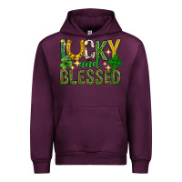Mauve Wine Lucky and blessed st. patricks day Urban Hoodie - Neo Western
