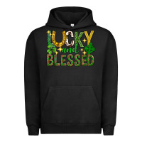 Pigment Black Lucky and blessed st. patricks day Urban Hoodie - Neo Western