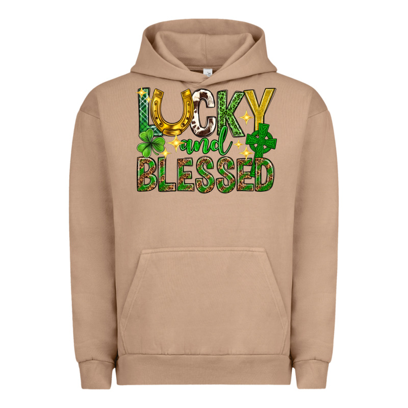 Lucky And Blessed St. Patricks Day Urban Hoodie by Neo Western | Teevron