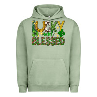 Pigment Oil Green Lucky and blessed st. patricks day Urban Hoodie - Neo Western
