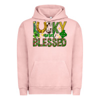 Pigment Salmon Lucky and blessed st. patricks day Urban Hoodie - Neo Western