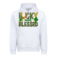White Lucky and blessed st. patricks day Urban Hoodie - Neo Western