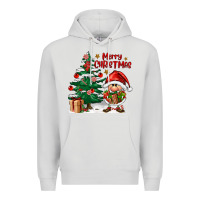 Dove Grey merry christmas gnomes Premium Hoodie - FaDigitalArtStudio