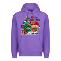 Purple merry christmas gnomes Premium Hoodie - FaDigitalArtStudio