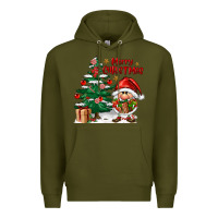 Army Green merry christmas gnomes Premium Hoodie - FaDigitalArtStudio
