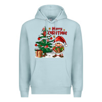 Blue Mist merry christmas gnomes Premium Hoodie - FaDigitalArtStudio
