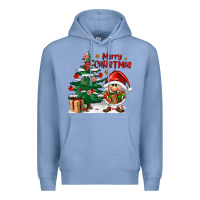 Colony Blue merry christmas gnomes Premium Hoodie - FaDigitalArtStudio