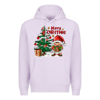 Lilac merry christmas gnomes Premium Hoodie - FaDigitalArtStudio