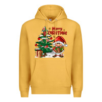 Mustard merry christmas gnomes Premium Hoodie - FaDigitalArtStudio