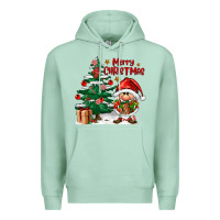 Seafoam merry christmas gnomes Premium Hoodie - FaDigitalArtStudio