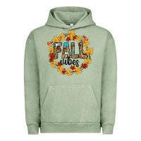 Pigment Oil Green fall vibes Urban Hoodie - CowhideDigitalArt