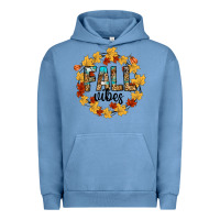 Pigment Pebble Blue fall vibes Urban Hoodie - CowhideDigitalArt