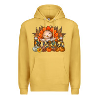 Antique Gold Thanksgiving Turkey Pumpkin Blessed Premium Hoodie - CowhideDigitalArt