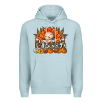 Blue Mist Thanksgiving Turkey Pumpkin Blessed Premium Hoodie - CowhideDigitalArt